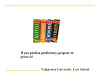 Valparaiso University Law School Career Planning Center Valparaiso University School of Law 656 S. Greenwich – Wesemann Hall... 