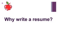 + Writing Resumes Resume Cover Letter Interview References. -  ppt download