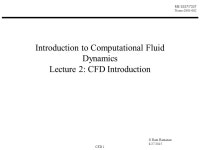© Ram Ramanan 8/27/2015 CFD 1 ME 5337/7337 Notes Introduction... Fluid Dynamics Lecture 2: CFD Introduction. -  ppt download