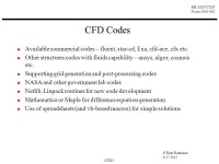 © Ram Ramanan 8/27/2015 CFD 1 ME 5337/7337 Notes Introduction... Fluid Dynamics Lecture 2: CFD Introduction. -  ppt download