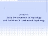 Lecture 8: Early Developments in Physiology and the Rise of Experimental Psychology. -  ppt download