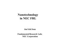 Nanotechnology in NEC FRL Jun’ichi Sone Fundamental Research Labs NEC Corporation. -  ppt download