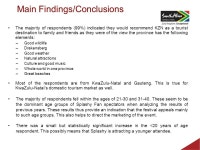 Splashy Fen Music Festival: Comparative Summary Report Wayne Tifflin Karen Kohler Tourism KwaZulu-Natal July ppt download