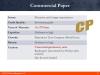 0 © 2013 PFM Asset Management LLC Fixed Income Security Types Marco Island May 5, 2014 Presented by: Michael R. Varano, Managing... 