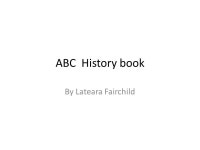 ABC History book By Lateara Fairchild. Article –a part OF A DOCUMENT,SUCH AS THE CONSTITYTION THAT DEAL WITH A SINGLE SUBJECT A... 