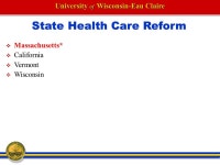 University of Wisconsin-Eau Claire Rising Costs  In 2005, national health expenditures rose 6.9 percent -- two times the rate of... 