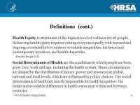 Pre-Review Orientation Webinar for Nursing Workforce Diversity (NWD) Program Department of Health and Human Services Health... 