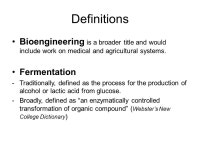 ChE 461/861 Introduction to Biochemical Engineering Instructor Dr. C. Niu Chemical Engineering. -  ppt download