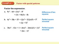 EXAMPLE 1 Factor ax 2 + bx + c where c > 0 Factor 5x 2 – 17x + 6. SOLUTION You want 5x 2 – 17x + 6 = (kx + m)(lx + n) where k... 