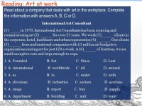 BE W-8 Lecture 14 The Workplace. 5.1 The Workplace  Discuss and present your ideas:  Do you have paintings and art where you work... 