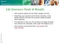 © FMT Solutions, Inc. 7.0 Risk Management & Asset Protection This material is intended to provide general financial education... 