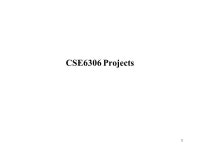1 CSE6306 Projects. 2 Project 1 Develop a platform for mobile agents to coordinate and collaborate in a Windows CE environment.... 