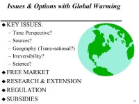 1 11. Global Warming, Uncertainty, Irreversibility & LongTerm Policymaking (SPRING 2002) Larry D. Sanders Dept. of Ag Economics... 