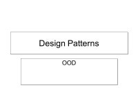 Design Patterns OOD. Course topics Design Principles UML –Class Diagrams –Sequence Diagrams Design Patterns C#,.NET (all the... 