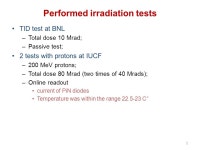 Status of the PiN diodes irradiation tests B. Abi( OSU), R. Boyd (OU), P. Skubic (OU), F. Rizatdinova (OSU), K.K. Gan (Ohio State... 
