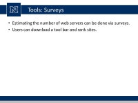 Application Measurements: Web Measurement. Motivation Web is the single most popular Internet application. Measurement can be... 