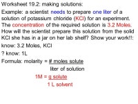 Lecture Solubility (What is the key to life?). Have you ever made lemonade? Have you ever drank a soda pop? Have you ever drank... 