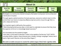 Fit 2 Learn Optimising Cognitive Development Fit 2 Learn CIC: Registered Community Interest Company No: Registered. -  ppt download