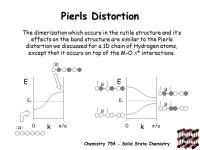 Chemistry Solid State Chemistry Transition Metal Oxide Rock Salt and Rutile: Metal-Metal Bonding Chemistry 754 Solid State... 