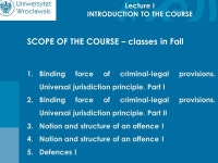 Cje Karolina Kremens, LL.M., Ph.D. Wojciech Jasiński, Ph.D. Department of Criminal Procedure Faculty of Law, Administration and... 