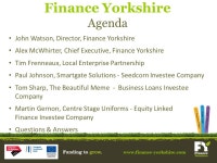 Finance Yorkshire Welcome  -  ppt download