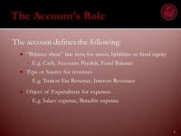 Financial Services Forum October 24,  Chartfields and Reporting  Importance of Proper Classification  The Account’s Role... 
