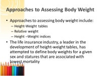 NS 210 Unit 6 Seminar Anthropometrics. Anthropometry Definition – The measurement of body size, weight and proportions... 