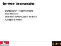 « Simplified Urban Heat Island Modelling » By Adil Rasheed. -  ppt download