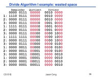CS151B Computer Systems Architecture Winter 2002 TuTh 2-4pm BH Instructor: Prof. Jason Cong Lecture 6 – ALU Design II: Multiply... 