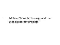 Interactive Voice Response (IVR) Systems: Mobile Applications for Low- Literate Users Juan Roldan, Usha Chandna, Kautilya... 