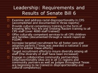 1 Leading Efforts to Identify and Address Disparities: A Response to Disproportionality Joyce James: Associate Deputy Executive... 