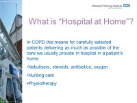 Hospital at Home for COPD Dr Tarek Saba Consultant Chest Physician Sister Pauline Berry Respiratory Nurse Specialist. -  ppt download