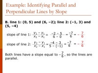 Evaluate each equation for x = –1, 0, and y = 3x 2. y = x – 7 3. y = 2x y = 6x – 2 –3, 0, 3 –8, –7, –6 3, 5, 7 –8... 