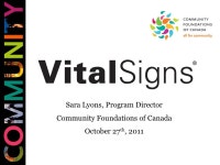 Sara Lyons, Program Director Community Foundations of Canada October 27 th, ppt download