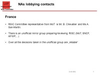 NAs Committee NAs lobbying contacts Status 21st November ppt download