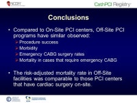 Percutaneous Coronary Interventions in Facilities without On-Site Cardiac Surgery: A Report from the National Cardiovascular Data... 