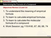 Chapter 3 The Mole and Stoichiometry. Chapter 3 Table of Contents Copyright © Cengage Learning. All rights reserved Counting by... 