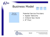 wOpenMall Business Opportunities for Open WLAN’s in Commercial Environments wOpen Mall g1319 Communication Systems Design... 