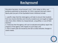 Arkansas’s Plan for Equitable Access to Excellent Educators Office of Educator Licensure Arkansas Department of Education June... 