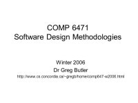 COMP 6471 Software Design Methodologies Winter 2006 Dr Greg Butler -  ppt download