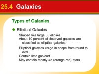 25.4 Galaxies and the Universe  Objectives:  Describe the different types of galaxy  Describe the solar system’s position in... 