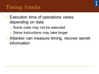 Side Channels and Physical Security. Prosecutor’s Fallacy Joe’s fingerprints found at the site of a crime Prosecutor claims... 