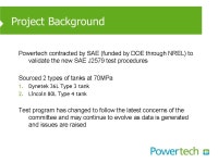 SAE J2579 Technical Information Report Fuel Systems in Fuel Cell & Other Hydrogen Vehicles Presented by Phil Horton To Hydrogen... 