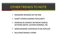  TEEN BOOK BUZZ INSPIRING TEENS TO READ. Technology has changed the face of reading MAKING TECHNOLOGY WORK FOR YOUMANY MOBILE... 