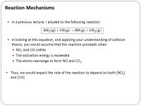 Lecture 18 (Ch 18) HW: Ch 18: 1, 3, 15, 41 Kinetics pt 2: Temperature Dependence of Rate Constants. -  ppt download