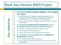 HORIZON 2020 MSCA INDIVIDUAL FELLOWSHIPS The project BLACK SEA HORIZON has received funding from Horizon 2020, the EU Framework... 