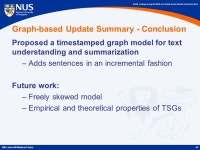 Linking and Summarizing Information on Entities Presented by Min-Yen Kan Web IR / NLP Group (WING) Department of Computer Science... 