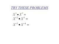 EXPONENTS. EXPONENTIAL NOTATION X IS THE BASE 2 IS THE EXPONENT OR POWER. -  ppt download
