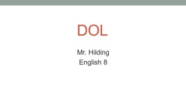 DOL Mr. Hilding English 8. 8/26/14 1. we have drank all of the fruit punch eric but mother will buy some more for we kids (8... 