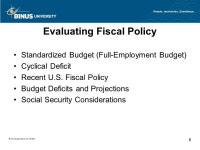 FISCAL POLICY, DEFICITS AND DEBT Pertemuan 9 Matakuliah: J0594-Teori Ekonomi Tahun: ppt download